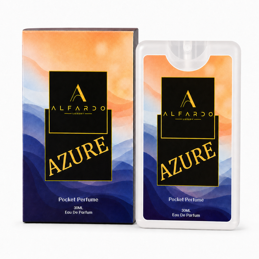Azure 30ml pocket perfume, bottle and carton