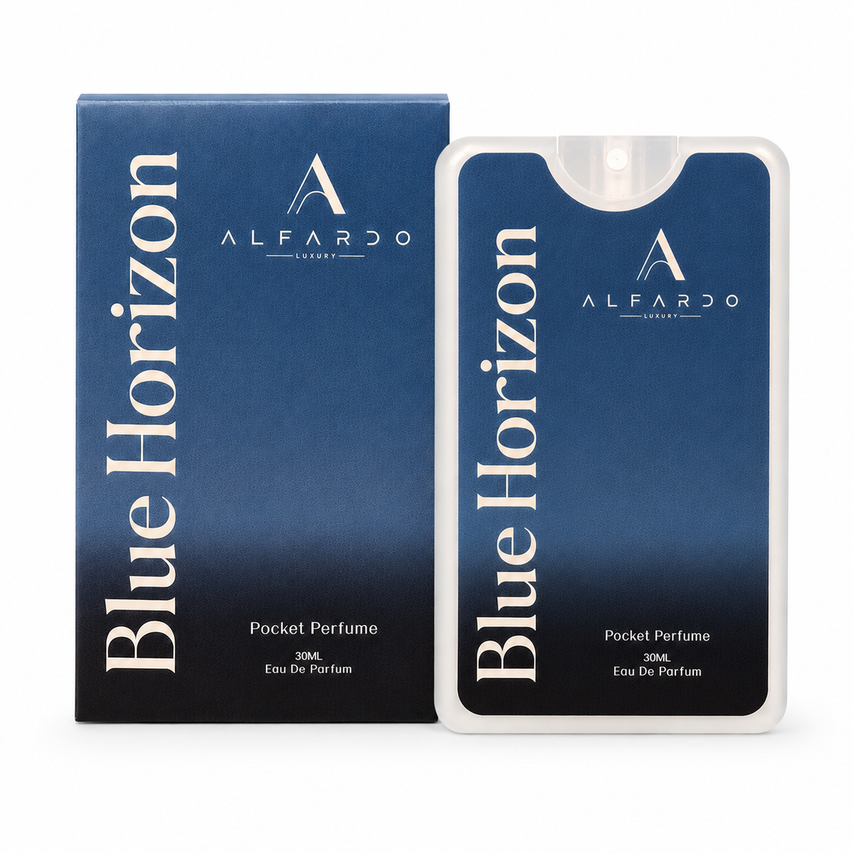 Blue Horizon 30ml pocket perfume, bottle and carton