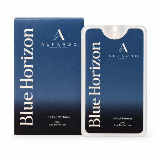 Blue Horizon 30ml pocket perfume, bottle and carton